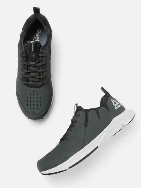 

Reebok Men Charcoal Grey Perforated Hans LP Running Shoes