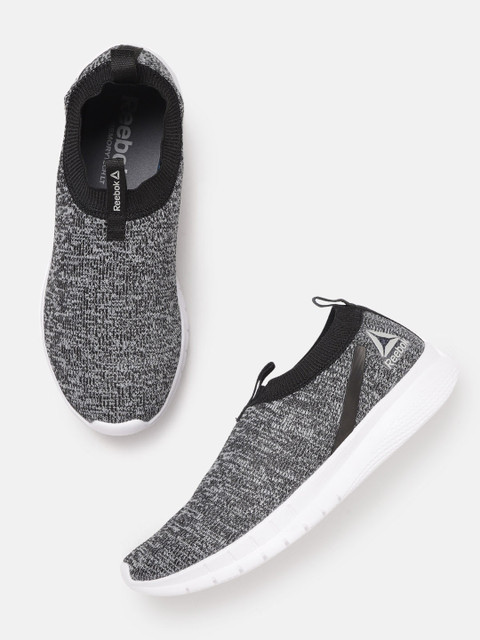 

Reebok Men Grey & Off-White Woven Design Delta Slip-On LP Walking Shoes