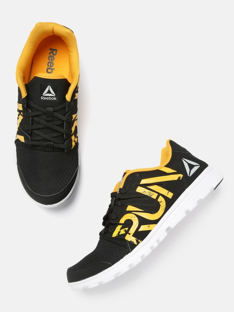 

Reebok Men Black & Yellow Ultra Speed V3 Lp Running Shoes