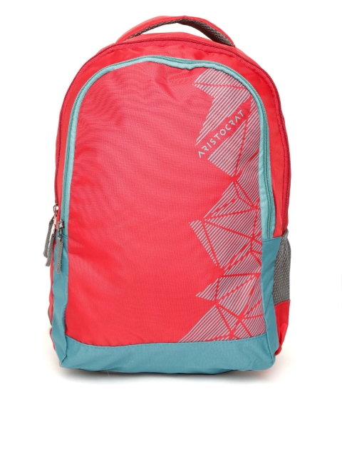 

Aristocrat Unisex Red & Blue Printed Backpack