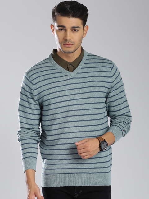

Tommy Hilfiger Blue Striped Cashmere Sweater