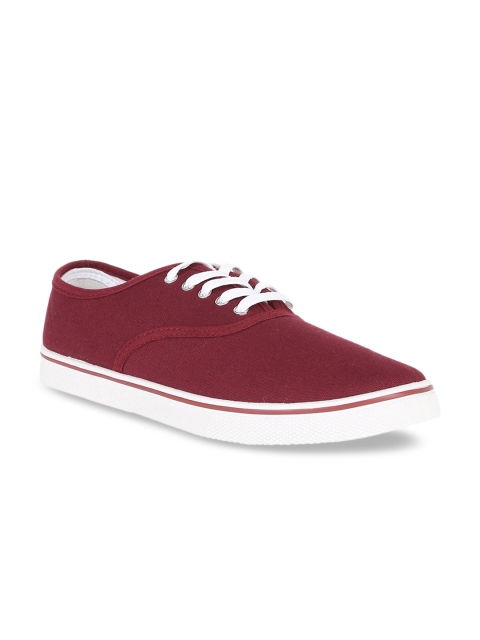 

Peter England Men Maroon Solid Sneakers
