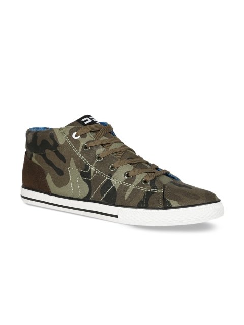 

Peter England Men Olive Green Sneakers