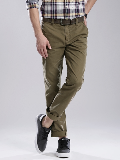 

Tommy Hilfiger Olive Green Denton Straight Fit Chino Trousers