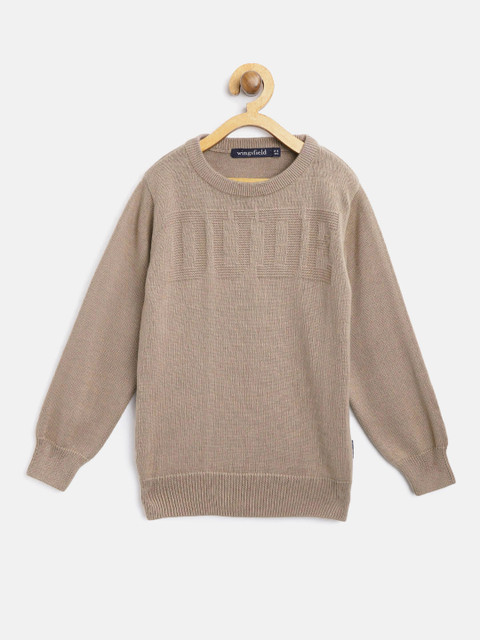 

Wingsfield Boys Brown Solid Pullover