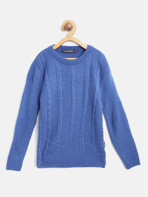 

Wingsfield Boys Blue Cable Knitted Pullover