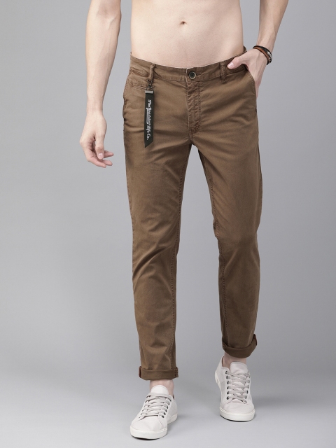 

Roadster Men Brown Regular Fit Solid Chinos