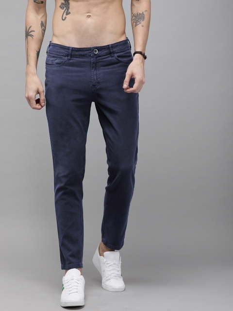 

Roadster Men Blue Regular Fit Solid Regular Trousers
