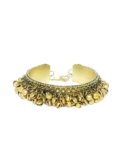 

Golden Peacock Antique Gold-Plated Bangle-Style Bracelet