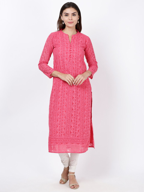 

Soch Women Coral Printed Straight Kurta