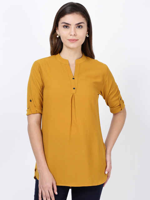 

Soch Women Mustard Yellow Solid Tunic