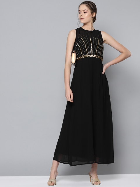 

STREET 9 Women Black Maxi Dress