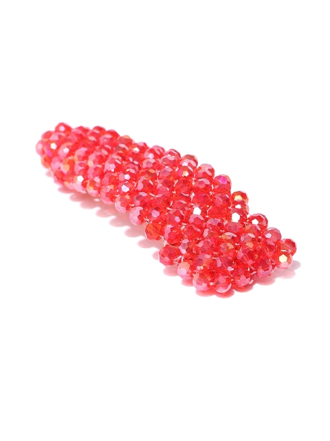 

Blueberry Red Beaded Tic Tac Hair Clip