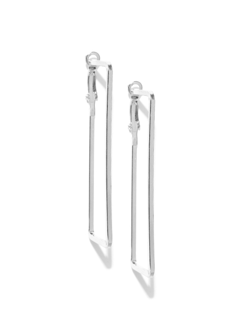 

Blueberry Silver-Plated Geometric Hoop Earrings