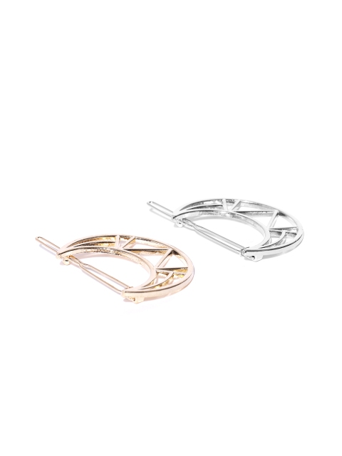 

Blueberry Women Set of 2 Tic-Tac Hair Clips, Gold