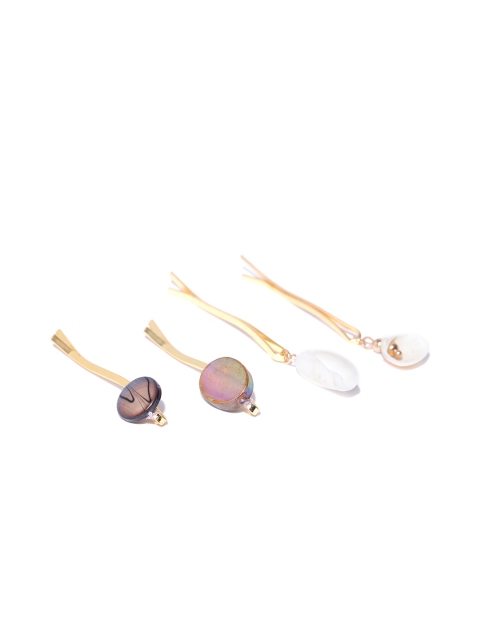 

Blueberry Women Set of 4 Bobby Pins, Gold