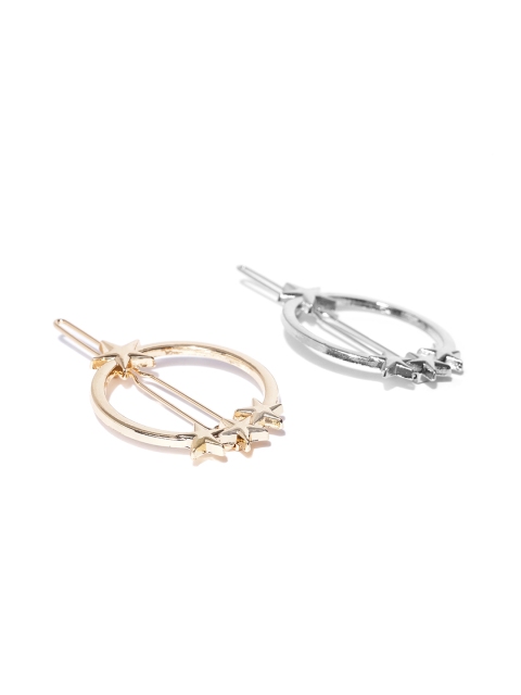 

Blueberry Women Set of 2 Hair Clips, Gold