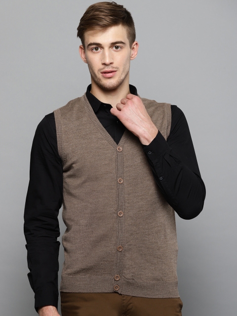 

Louis Philippe Men Brown Solid Cardigan