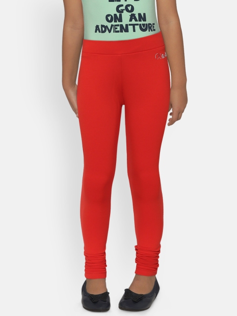 

VITAMINS Girls Red Solid Leggings