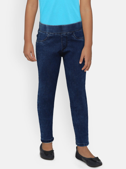

VITAMINS Girls Blue Solid Jeggings
