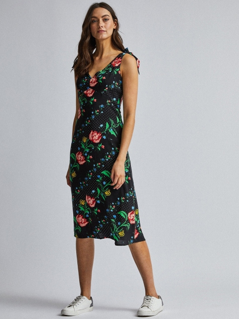 

DOROTHY PERKINS Women Navy Blue Printed A-Line Dress