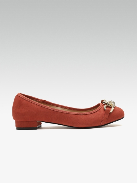 

DOROTHY PERKINS Women Rust Brown Solid Ballerinas