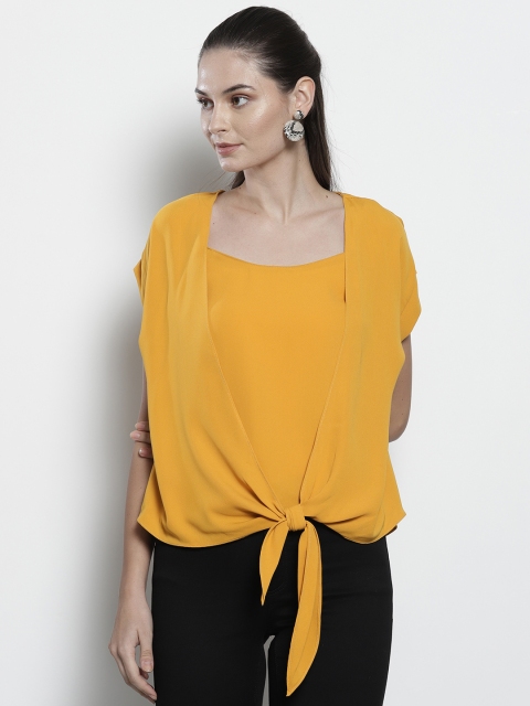 

DOROTHY PERKINS Women Mustard Yellow Solid Top