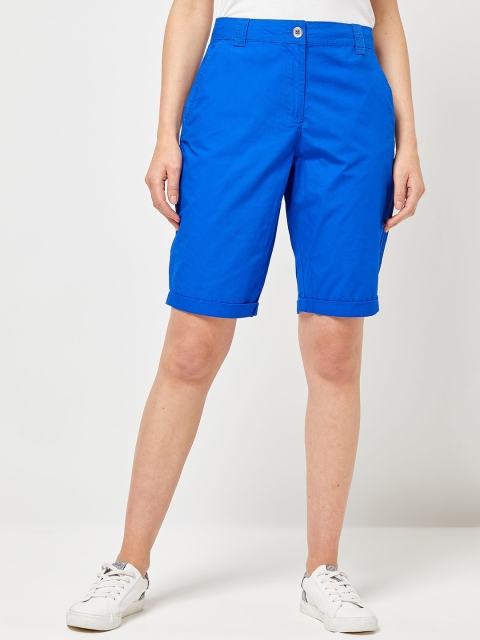 

DOROTHY PERKINS Women Blue Solid Regular Fit Shorts