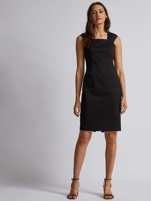 

DOROTHY PERKINS Women Black Solid Sheath Dress