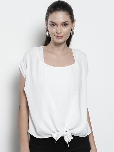 

DOROTHY PERKINS Women White Solid Top