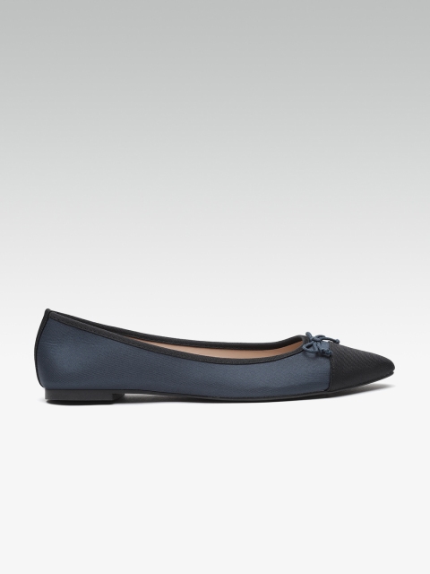 

DOROTHY PERKINS Women Navy Blue & Black Colourblocked Ballerinas