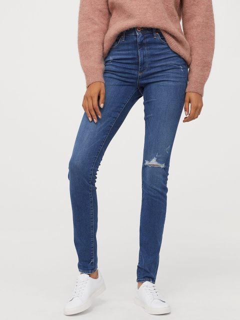 

H&M Women Blue Shaping Skinny High Jeans