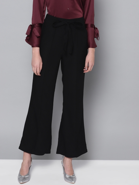 

STREET 9 Women Black Solid Parallel Trousers