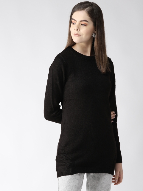 

Madame Women Black Solid Sweater