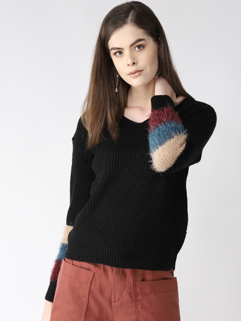 

Madame Women Black Solid Sweater