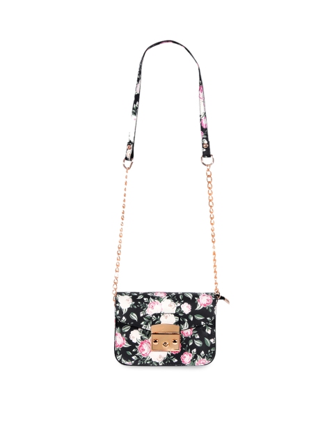 

OsaiZ Women Black Printed Sling Bag