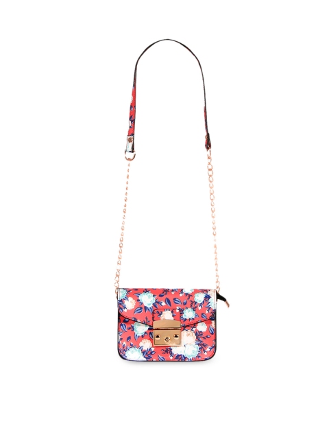 

OsaiZ Women Red Printed Sling Bag