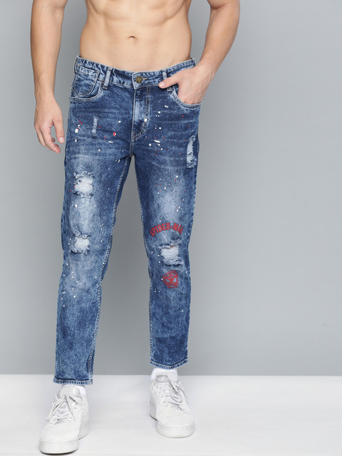 

Kook N Keech Marvel Men Blue Anti Fit Mid-Rise Mildly Distressed Stretchable Jeans