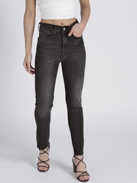 

GAP Women High Rise Cigarette Ankle Jeans with Secret Smoothing Pockets, Charcoal