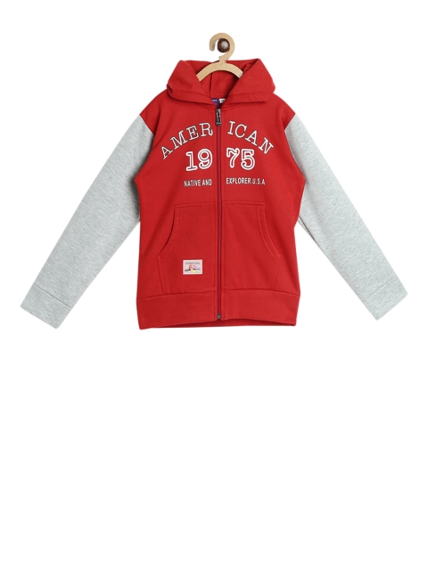 

SWEET ANGEL Kids Red Printed Hooded Sweatshirt