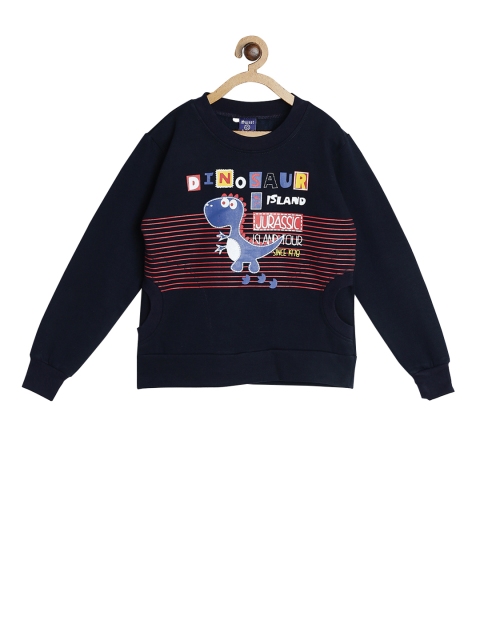 

SWEET ANGEL Kids Navy Blue Printed Sweatshirt