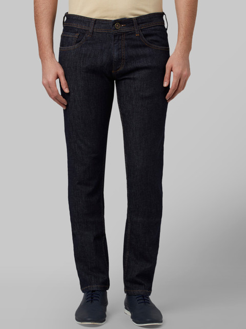 

Park Avenue Men Navy Blue Regular Fit Mid-Rise Clean Look Stretchable Jeans