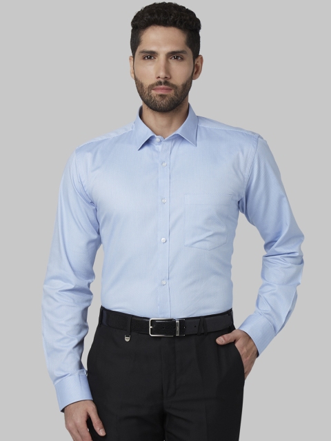 

Park Avenue Men Blue Slim Fit Self Design Formal Shirt
