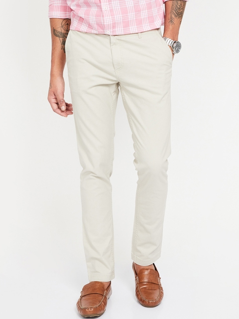 

Fame Forever by Lifestyle Men Beige Slim Fit Solid Regular Trousers