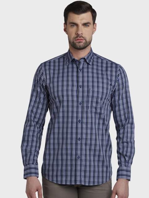 

ColorPlus Men Blue Slim Fit Checked Casual Shirt