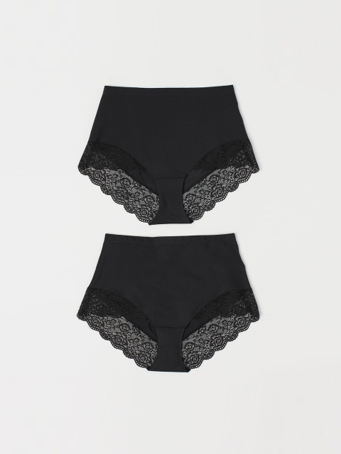 

H&M+ Women 2-Pack Shaping Briefs 0654590001, Black
