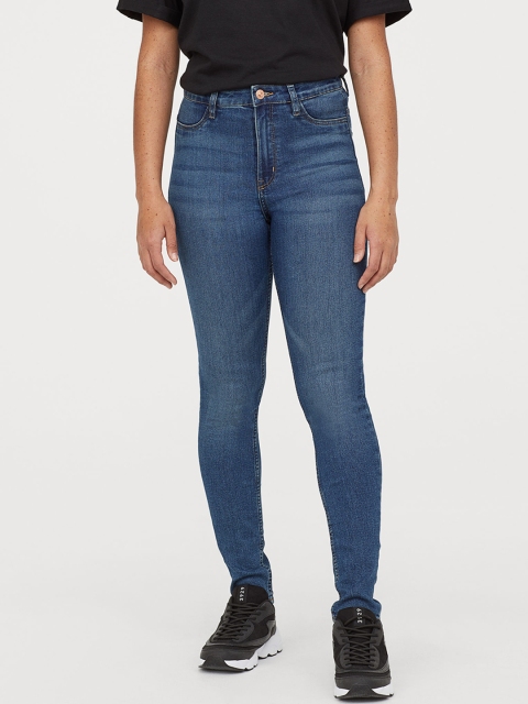 

H&M Women Blue Solid Super Skinny High Jeans