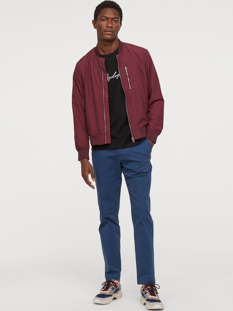 

H&M Men Blue Chinos Slim Fit Stretch
