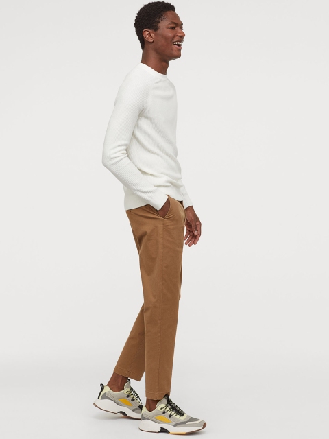 

H&M Men Brown Chinos Slim Fit Stretch