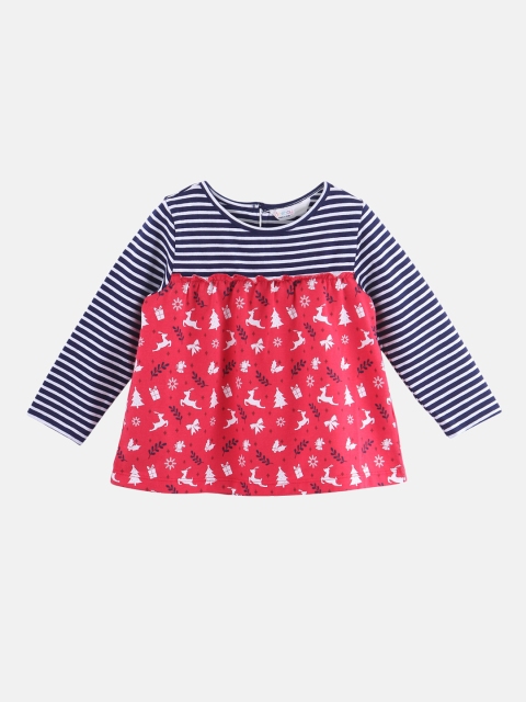 

Beebay Girls Red Conversational Printed A-Line Top